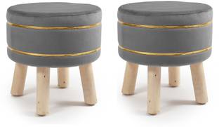 KNOTS N PINE Solid Wood Standard Ottoman