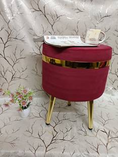 Aviyukt Creations Solid Wood Pouf