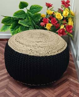 Textile Natural Fiber Pouf