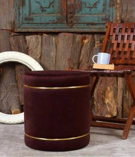 ganiwood Solid Wood Pouf