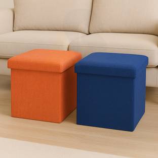 ABTRIX WITH AB Fabric Cube Ottoman