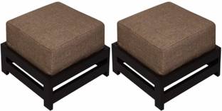 LOONART Solid Wood Cube Ottoman