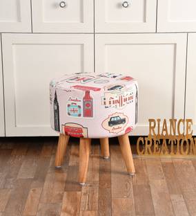 RIANCE CREATIONS Fabric Standard Ottoman