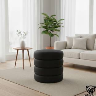 LACKUER ARTS Solid Wood Pouf