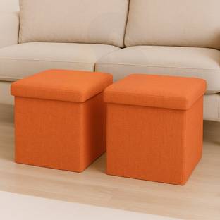 ABTRIX WITH AB Fabric Cube Ottoman