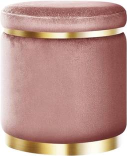 ganiwood Ottoman Pouffes Stool for Living Room Sitting Furniture Wooden Puffy Stool