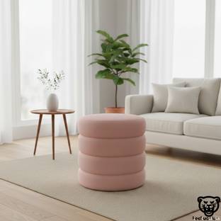 LACKUER ARTS Solid Wood Pouf