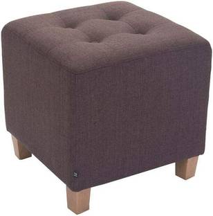 Smarts collection Stool with Fabric Cover and Cube Seat with High-Quality Padding Engineered Wood Side Table