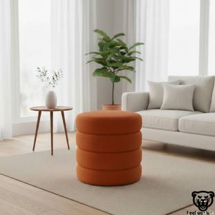 LACKUER ARTS Solid Wood Pouf