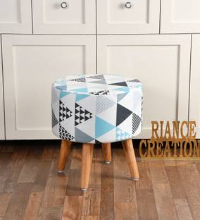 RIANCE CREATIONS Solid Wood Standard Ottoman