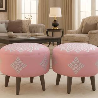 Jaico Solid Wood Pouf