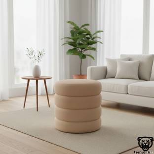 LACKUER ARTS Solid Wood Pouf