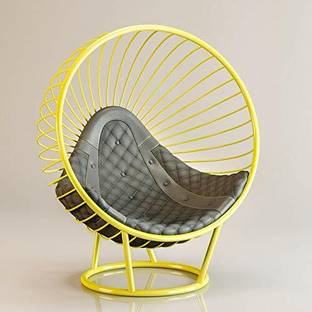 Smarts collection Iron Bubble Chair with Slim Form Seat Cushion For Hall Metal Outdoor Chair