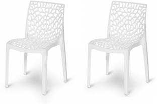RW REST WELL Web Designer Chair Outdoor Without Arm Chair| Plastic Chair for Home, Restaurant Plastic Outdoor Chair