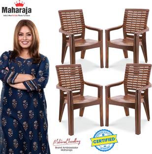 MAHARAJA Singham 102 for Home,Office | Comfortable, ArmRest | Bearing Capacity upto 200Kg Plastic Outdoor Chair