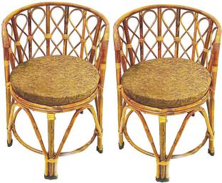 ZAANCREATION Cane Chair for Indoor & Outdoor Sitting with Cushion Home, Cafe, Office, Balcony Cane Outdoor Chair