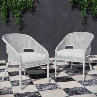 Jiomee Furniture Outdoor-Indoor Premium Rattan Wicker Patio Stackable Chairs Metal Outdoor Chair