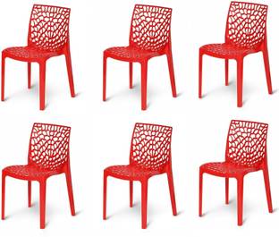 RW REST WELL Web Designer Plastic Chair for Home, Cafe|Lightweight & Stackable Seating Chair| Plastic Outdoor Chair
