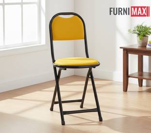 FURNIMAX Folding Stool Chair with Foot Rest for Home & Kitchen/Restaurant/Cafe Metal Outdoor Chair