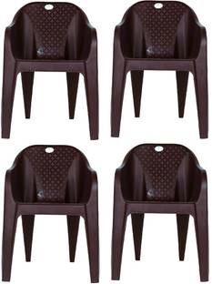 HOMIBOSS Plastic chairs for home, Living Rooms, Study, Garden, outdoor & indoor Plastic Outdoor Chair