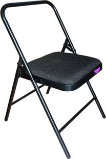 streetup india Metal Iyengar Yoga Chair With Fabric Cushion Seat Metal Outdoor Chair