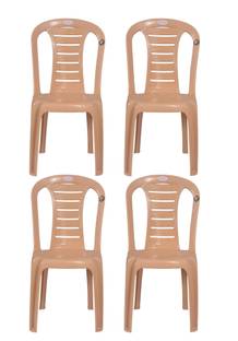 Petals Leo Stylish Heavy Duty | Stackable | Armless | for Garden and cafeteria Plastic Outdoor Chair