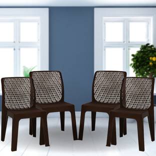ITALICA Oxy Stackable Plastic Chair Set/Plastic Chair for Home/Strong & Sturdy Chair/ Plastic Outdoor Chair
