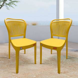 Furniture Yard Mango Salsa Plastic Chair/Stackable Plastic Chair/Strong & Sturdy Structure/ Plastic Outdoor Chair