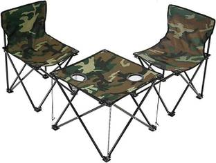CAMPSOR Portable Military Folding Table Chair Set Foldable Steel TK-4720 Rubber Outdoor Chair