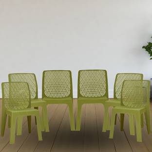 ITALICA Oxy Stackable Plastic Chair Set/Plastic Chair Set/Strong & Sturdy Structure/ Plastic Outdoor Chair