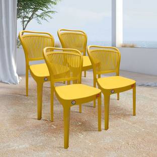 Furniture Yard Mango Salsa Plastic Chair/Stackable Plastic Chair/Strong & Sturdy Structure/ Plastic Outdoor Chair