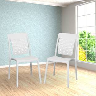 ITALICA Spine Care Plastic Chair Set without Arms/Matte Finish Chair For Home/ Plastic Outdoor Chair