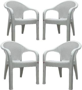 cello Mayor Heavy-Duty Armrest Plastic chair for Home, Garden, Balcony Plastic Outdoor Chair