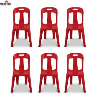 MAHARAJA Crysta Stylish Plastic Chair for Home | 100% Virgin Plastic | Stackable, Armless Plastic Cafeteria Chair