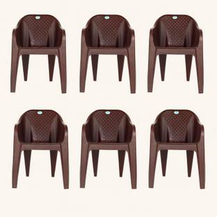 HOMIBOSS Plastic set of 6 | chairs for home, Living Rooms, & Garden Plastic Outdoor Chair