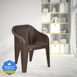 Nilkamal Mid Back Chair with Arm EEZYGO|For Living, Bed Room, Kitchen, Office, Garden Plastic Outdoor Chair
