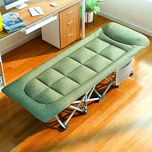 Hukimoyo Portable Grey Camping Cushion Bed Single for Traveling , Sleeping Bed (Green) Foam Outdoor Chair