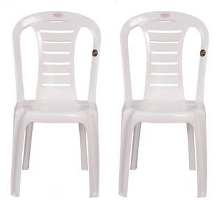 Petals Leo Stylish Heavy Duty | Stackable | Armless | for Garden and cafeteria Plastic Outdoor Chair