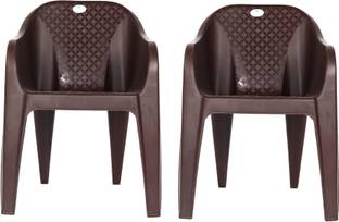 HOMIBOSS Plastic chairs for home, Living Room, study, outdoor and Garden Plastic Outdoor Chair