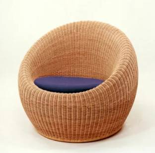 EVRA Cane Chair for Indoor Outdoor Sitting with Cushion sofa chair For Home ,Balcony Cane Outdoor Chair