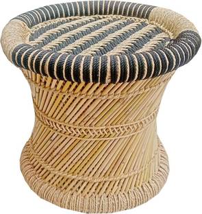 Rashi Creation Rajasthani Handmade bamboo stool/mudda/muddi Bamboo Outdoor Chair