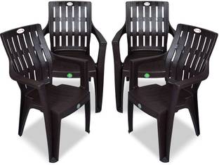 ARLAVYA Platina Orthopaedic Spine Care Chair for Home Garden Office Glossy Finish Plastic Outdoor Chair