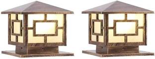 Atharv Decor Light B22 Holder Gate Light for Pillar (18x21.5cm) Golden EETANTICGATEL01 (2) Gate Light Outdoor Lamp