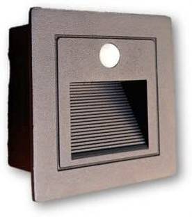 SEETASTIC 3 Watts Sensor Corner Foot/Stair Lights, Foot Light with Automatic ON/Off Motion Sensor (Warm White, Black Body, 3W)(Metal) Gate Light Outdoor Lamp (Black) Gate Light Outdoor Lamp