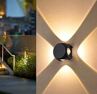 Markit Easy Outdoor Lighting - Exterior Wall Light for Porch & Patio - Up and Down Waterproof Light - Suitable for Garden, Terrace, Courtyard, Garage (2x3W - Diamond) (12WATT 4MARKIT EASY IP-65 Waterproof LIGHTAVERSE IP-65 Waterproof 12W LED Outdoor UP Down Left Right Wall Light - Warm White (Yellow) 5W LED Outdoor 4 Side (12WATT BALL) Gate Light Outdoor Lamp