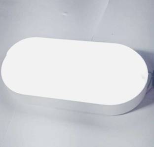 SBL LED Oval Shape Outdoor Indoor Bulkhead Waterproof IP54, 9 Watt Garden Outdoor Light -16 X 6.5 X 4.5 cm-Cool White Post Light Outdoor Lamp