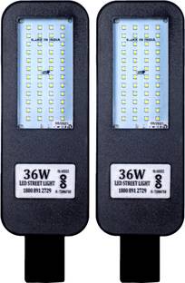 KESHVAS 36W BIS Approved PC Body Glass LED Street Light Pack of 2 Flood Light Outdoor Lamp