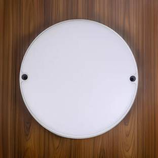 Hybrix LED Indoor/Outdoor Round Shape Bulkhead IP54 Waterproof Light, Surface Wall/Ceiling Light (12 WATT) Slim Plastic Body, Cool White Light Color (PACK OF 1) Flood Light Outdoor Lamp