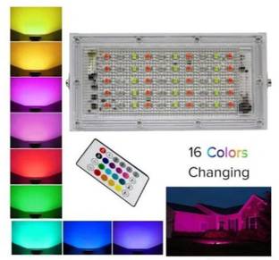 Flysmart Flood Brick Light - 50W RGB LED Brick Light Remote IP65 LED Flood Light, Disco Light Flood Light Outdoor Lamp