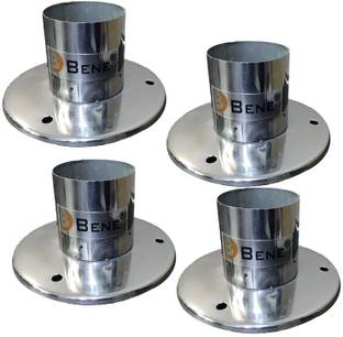 BENE Base Stand Round SS 11 cm, Pack of 4 Pc Gate Light Outdoor Lamp